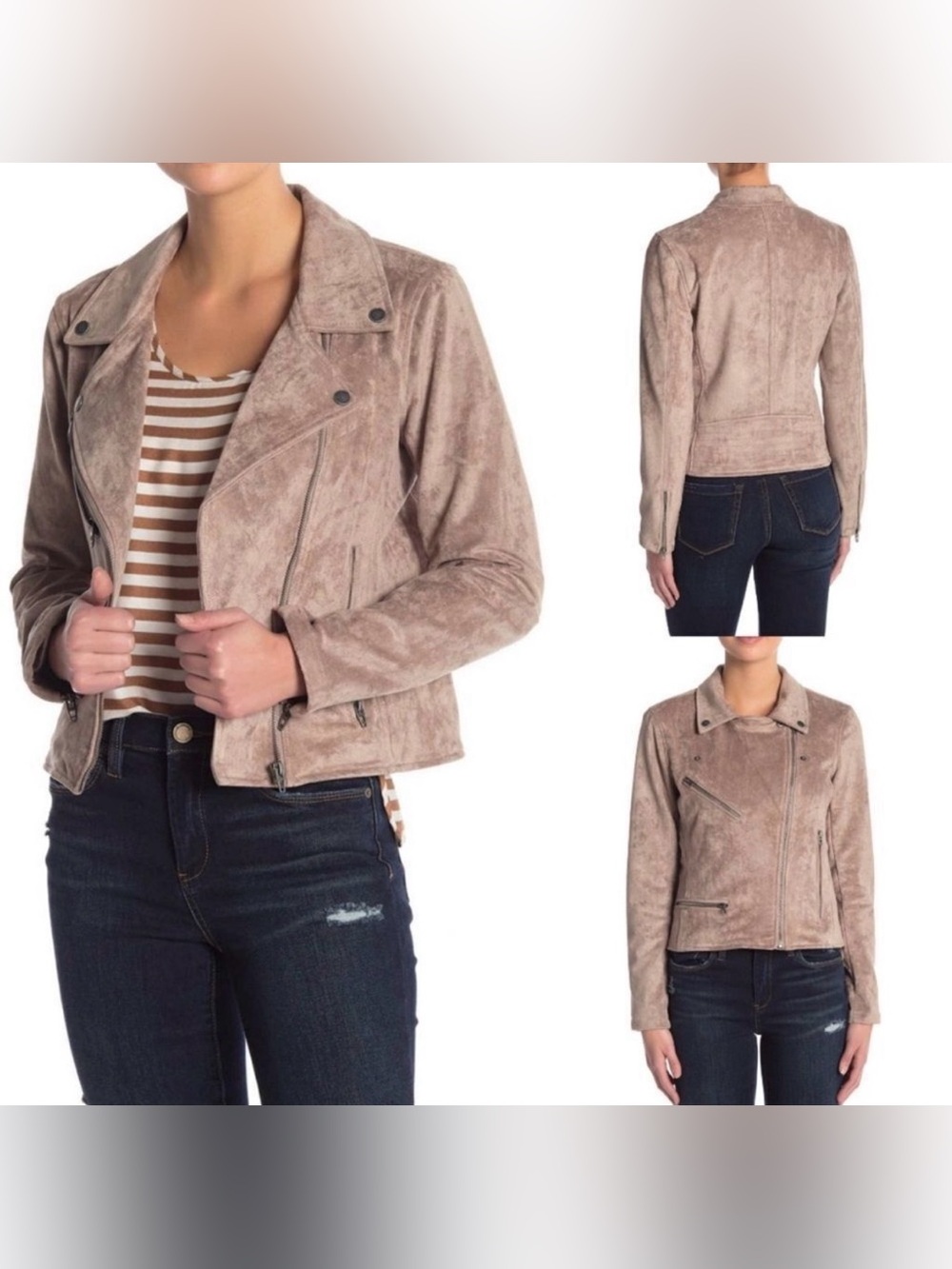 Blank NYC Faux Suede Moto Jacket